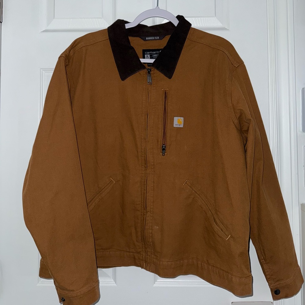 Carhartt Women’s Detroit Jacket with Dark Brown Corduroy Collar